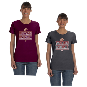 Mifflin Youth Baseball (Mustangs) - Ladies Short Sleeve Tee