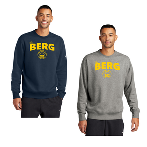 Muhlenberg Basketball - Nike Fleece Crew Sweatshirt (The Berg)