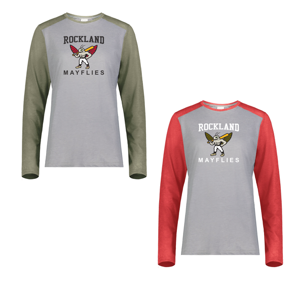 Rockland Mayflies - Ladies Ringer Long Sleeve