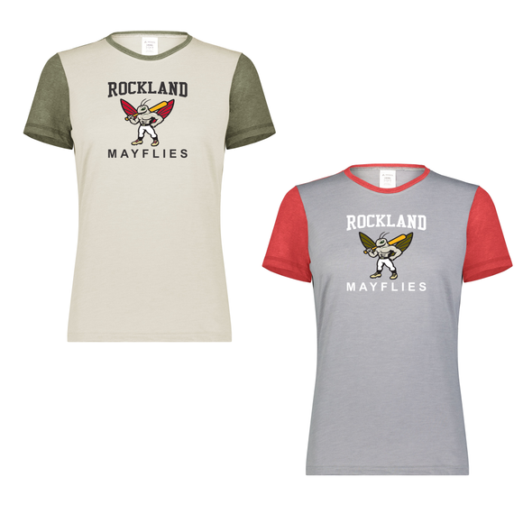 Rockland Mayflies - Ladies Ringer Short Sleeve