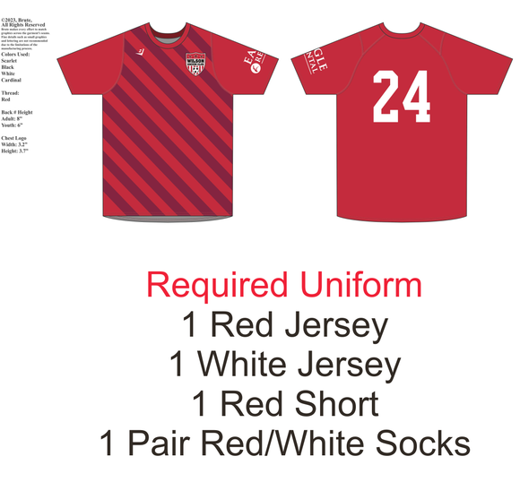 WJSC Uniform - Brute Sublimated Jersey (Red) - **Required Uniform Item**