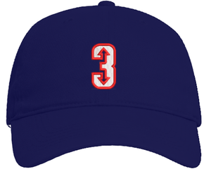 3 Up 3 Down Baseball - Brushed Cotton Adjustable Hat